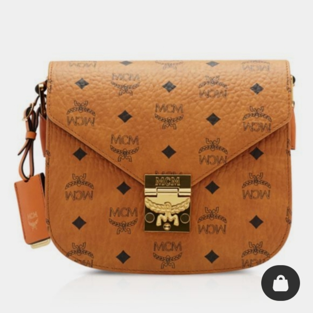 MCM Cognac Visetos Patricia Bag